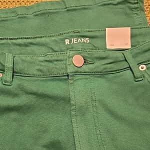 Reitmans Green Wide Leg Cropped Pants